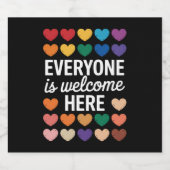 Iedereen is welkom bij LGBTQ Bier Etiket (Enkel label)