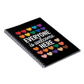 Iedereen is welkom bij LGBTQ Notitieboek (Rechterzijde)