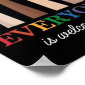 Iedereen is welkom bij Rainbow 1 Poster (Hoek)