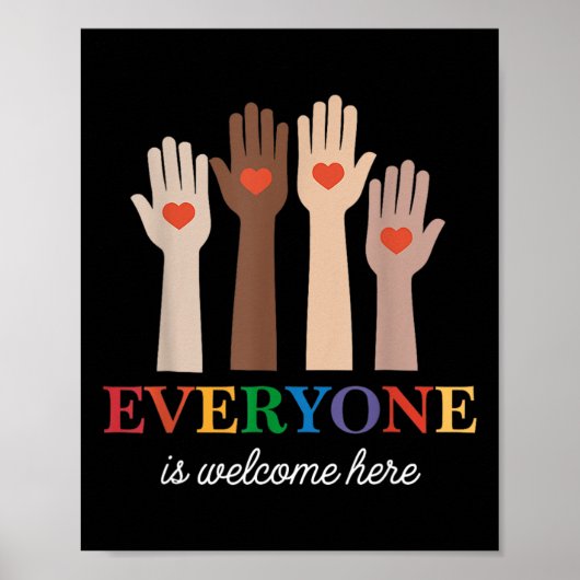 Iedereen is welkom bij Rainbow 1 Poster (Voorkant)