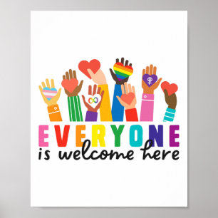 Iedereen is welkom bij Rainbow Poster