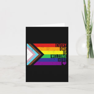 Iedereen is welkom bij Trans Gay LGBTQ Rainbow Pro Kaart