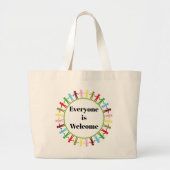 Iedereen is welkom Canvas tas (Voorkant)
