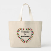 Iedereen is welkom Canvas tas (Achterkant)