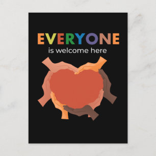 Iedereen is welkom, diversiteit en inclusie zijn g briefkaart