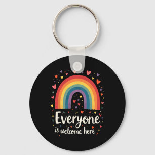 Iedereen is welkom hier Idaho Educator Pride Rain Sleutelhanger