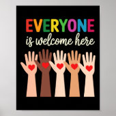 Iedereen is welkom hier Idaho Teache T-shirt.png Poster (Voorkant)