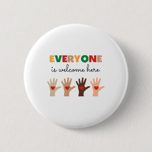 Iedereen is welkom hier Idaho Teacher 11 Ronde Button 5,7 Cm