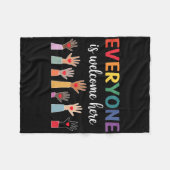 Iedereen is welkom hier Idaho Teacher 52 Fleece Deken (Voorkant (Horizontaal))