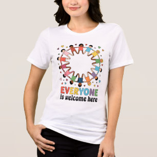 Iedereen is welkom hier Idaho Teacher 61 Tri-Blend Shirt