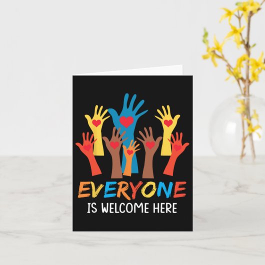 Iedereen is welkom hier Idaho Teacher Student 1 Kaart (Gele Bloem)