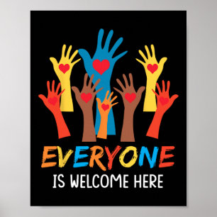 Iedereen is welkom hier Idaho Teacher Student 1 Poster