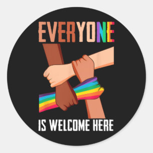 Iedereen is welkom hier Idaho Teacher Student 2 Ronde Sticker