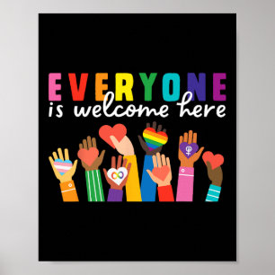 Iedereen is welkom hier Idaho Teacher Support Mann Poster