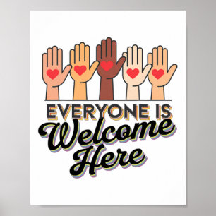 Iedereen is welkom hier Idaho Teacher Support Mar Poster
