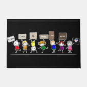 Iedereen is welkom hier Mat, stut Kinder  Deurmat (Voorkant)