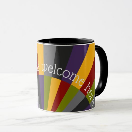 Iedereen is welkom hier Sunrise Sunset Mok (Voorkant rechts)