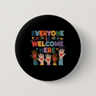Iedereen is welkom in het onderwijs van Idaho Ronde Button 5,7 Cm