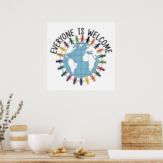 Iedereen is welkom poster (Keuken)