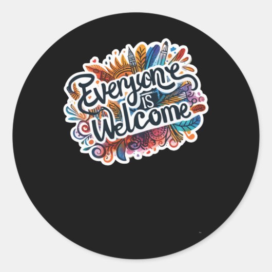 Iedereen is welkom Sticker (Voorkant)