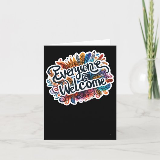 Iedereen is welkom Sticker Kaart (Voorkant)