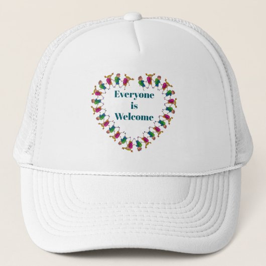 Iedereen is welkom Trucker Hat Pet (Voorkant)