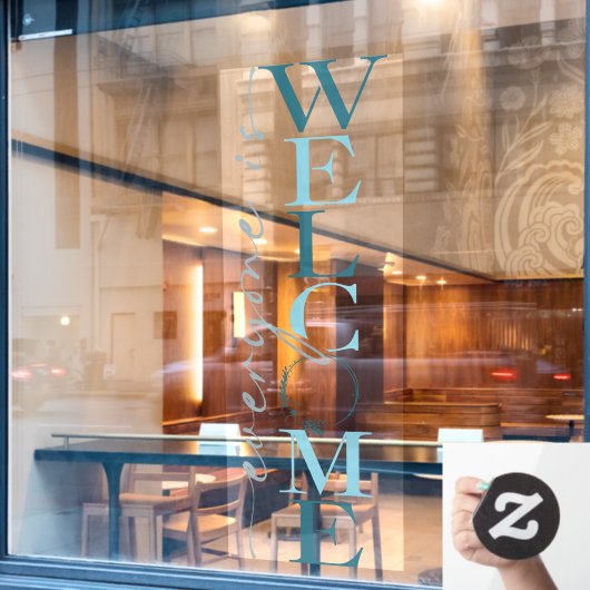 Iedereen is welkome winkeldecor raamsticker (Cafe Raam)