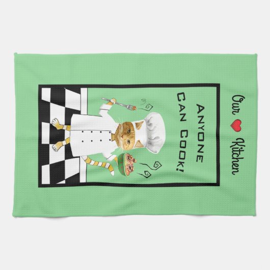 Iedereen kan Cook! All-Green Kitchen Towel Theedoek (Horizontaal)