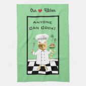 Iedereen kan Cook! All-Green Kitchen Towel Theedoek (Verticaal)