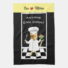 Iedereen kan Cook! Black Kitchen Towel Theedoek