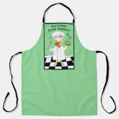 Iedereen kan Cook! Groen Kat Schort (groot) (Voorkant)