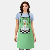 Iedereen kan Cook! Groen Kat Schort (groot) (Gedragen)