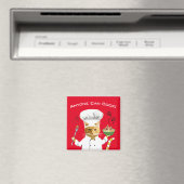 Iedereen kan Cook! Kat koelkast Magnet (rood) (Insitu (Vaatwasser))