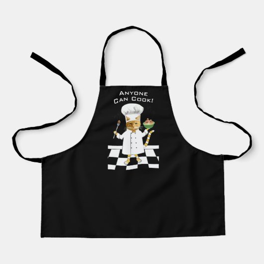 Iedereen kan Cook! Kinderen Black Kat Apron Schort (Voorkant)