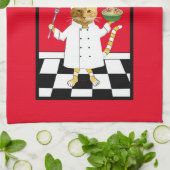 Iedereen kan Cook! Red Kitchen Towel Theedoek (Gevouwen)