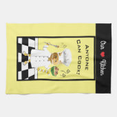 Iedereen kan Cook! Yellow Kitchen Towel Theedoek (Horizontaal)