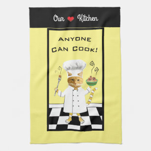 Iedereen kan Cook! Yellow Kitchen Towel Theedoek