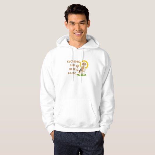 Iedereen kan een leven redden hoodie (Voorkant volledig)