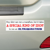 iedereen kan een marathon runnen bumpersticker (Op auto)