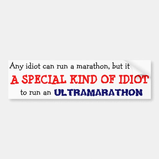 iedereen kan een marathon runnen bumpersticker (Voorkant)