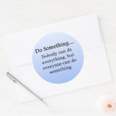 Iedereen kan iets doen ronde sticker (Envelop)