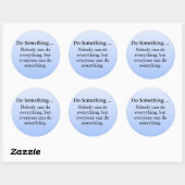 Iedereen kan iets doen ronde sticker (Vel)