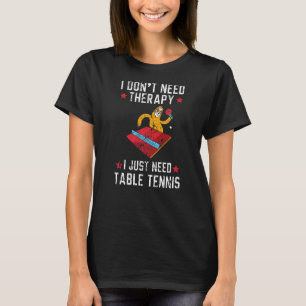 Iedereen kan tafeltenis spelen pingpong ninja pad t-shirt