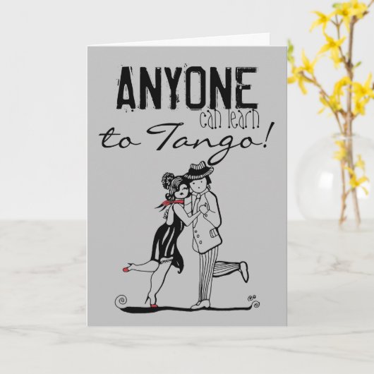 Iedereen kan tango leren kaart (Gele Bloem)