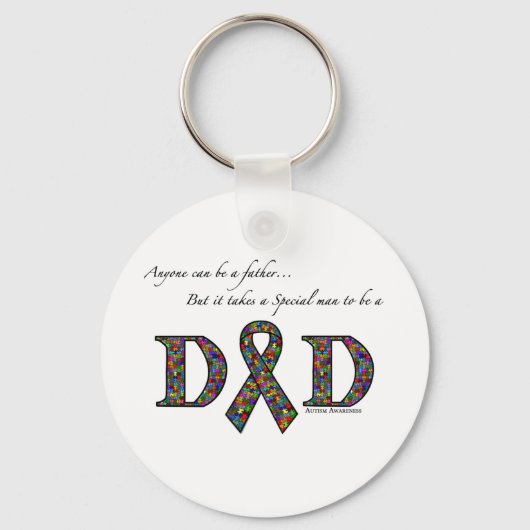 Iedereen kan vader zijn...autisme sleutelhanger (Voorkant)