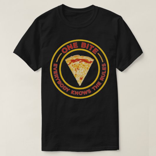 Iedereen kent de regels pizza t-shirt (Design voorkant)