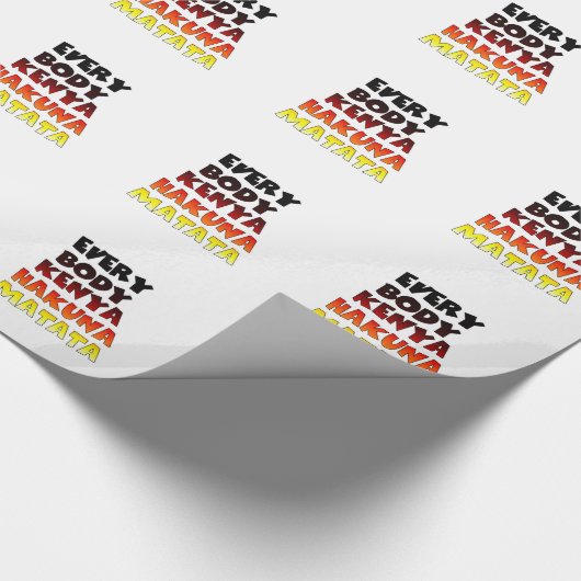 Iedereen Kenya Hakuna Matata Cadeaupapier (Hoek)