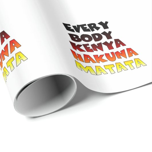 Iedereen Kenya Hakuna Matata Cadeaupapier (Rol Hoek)