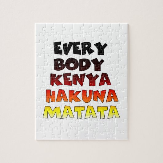 Iedereen Kenya Hakuna Matata Legpuzzel (Verticaal)