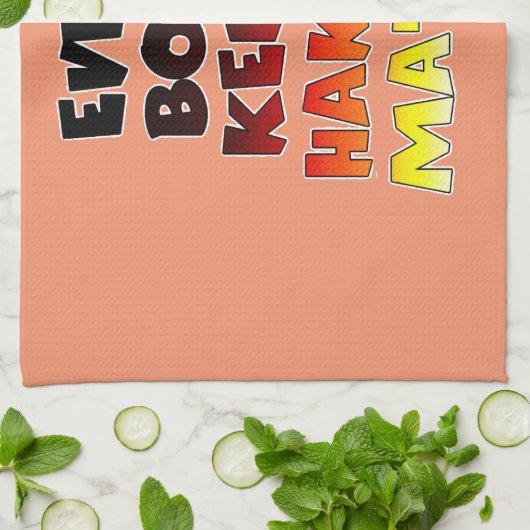 Iedereen Kenya Hakuna Matata Theedoek (Gevouwen)